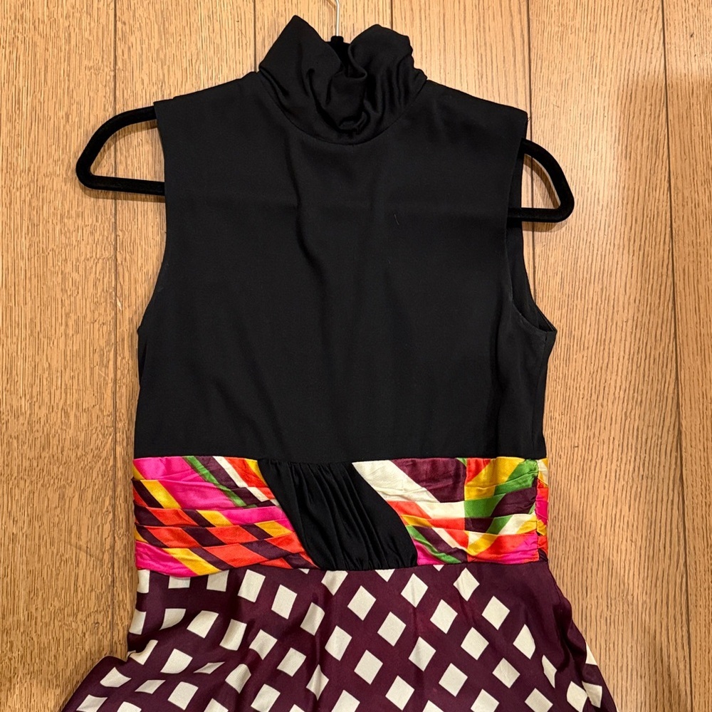 Vintage 1970s Geometric Maxi Dress Sleeveless - Picture 6 of 8